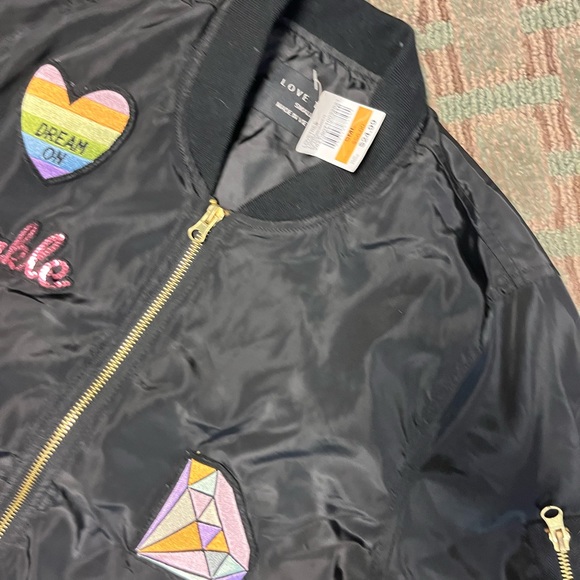 NWT love tree bomber womens size small - Picture 8 of 8